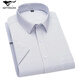Sieben Wolfs 2025 Sommer Herren-No-Lösungs-Kurzarm-Shirt mit mittleren Altersgeschäftskleidung im mittleren Alter Kleidung Mode Komfort High-End-Baumwoll-Shirt DX6630 38
