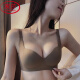 浪莎（LangSha）日系无痕内衣女士小胸聚拢显大收副乳上托防下垂无钢圈提拉文胸罩 绿色单件 85A 38B