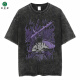 La nueva calle de YouDidi lavado antiguo japonés retro japonés naruto naruto camiseta de algodón de algodón de algodón de manga corta b1381 lavado negro s