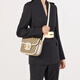 Gucci (Gucci) Satteltasche Horsebit 1955 bedruckte Leinwand Leder One-Shoulder Crossbody Tasche für Männer und Frauen [Geschenk] Weiß 602204-92TCG-9761 Länge 25 cm Breite 8 cm Höhe 18 cm