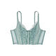 Victoria's Secret Color sólido de encaje de encaje de encaje decorativo sage verde salvia verde l
