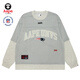 
AAPE joint NFL men's spring and autumn letter badge embroidery loose trend fake two-piece long-sleeved T-shirt 9720XAN WH2/white gray S