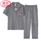 
LangSha Summer Pure Cotton Pajamas Women's New Year Short Sleeve Trousers Thin Plaid Full Cotton Summer Mom Home Suit PT-9923 M - Recommended 80-95Jin [Jin equals 0.5 kg]