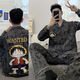 Mu Fengqing men's pajamas long-sleeved pants spring and autumn thin student cartoon teenager men's large-size home clothing set 9923 men M standard (high 165100 Jin [Jin equals 0.5 kg])