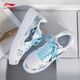 Li Ning floating boat shoes customized casual men's shoes summer new style small white shoes height-enhancing breathable Air Force No. 1 sports shoes for men, standard white-American graffiti S 42