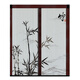 Pupan Chinese sliding door living room balcony partition invisible folding door without punching honeycomb sliding door hollow can be customized A9276 border white
