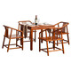 IKEA E-Home Brand Mall Huit Immortals Table Chine Chinese en bois massif table chaise chaise carrée des échecs de ménage Fleur 9898 * 98 * 75 Table simple