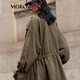 
MO/Co. Jacket Fall Cotton Neutral Hunting Jacket Working Pocket Shoulder Drawstring MBD3COTK01 Brown Green L /170