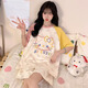 Junjunsui Dimei Kiti Cat Pajamas for Women in Summer 2025 New Pure Cotton Short Sleeve Cartoon Student Large Size Summer Home Suit Set Short-Z-9922 L [Suggested 100-120Jin [Jin equals 0.5 kg]]