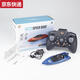 Blue color and 2.4G mini remote control speedboat children's rechargeable waterproof high-speed competitive boat for boys and girls black technology yacht toy Peacock blue mini tumbling speedboat top version air cushion pump + remote control AA battery 3