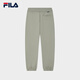 FILA FILA couple style men's and women's trousers 25 autumn and winter new casual loose cuffed sports pants plus velvet to keep warm, green khaki-DK L 175/84A/L
