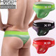 Ropa interior modal para la tanga de moda y sexy para los hombres para hombres jóvenes transpirables y cómodos cortos transfronterizos verdes + negro + rojo (recomendado 90-110jin [Jin equivale a 0.5 kg])