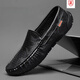 
Belle-Ta series brand broken code Spring and Autumn new men's beanie shoes men's genuine leather soft sole wedding shoes 9901 black (hollow) 39