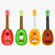 
Jingjia children's guitar ukulele cartoon fruit instrument small guitar boy and girl 3-6 years old kindergarten early education toys Large orange [English window box] 180g