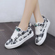 Lightning x Storm Picasso Paintings co-marquée Xiaoxiang Style Casual Lightning Bread Chaussures Couple Toile Sports Chaussures Chaussures hommes et femmes D6227 Cheese Cat 46