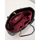 KGH Schaffell AS3519 Einkaufstasche 19 Einkaufstasche große Diamantkette Hobo -Tasche Frauenbeutel Horizontal Schwarz ohne Geschenkbox