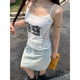 
WE hot girl lace splicing small suspender pure slim fit and beautiful back sleeveless top vest W3887 GL black M