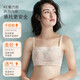 夏.娃.之.秀抹胸内衣女无排扣防走光蕾丝薄款软支撑裹胸小胸聚拢文胸 杏色 75B /34B(薄杯约1.5CM)