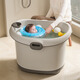 Kaimiao Kaaimool Kinderbad Eimer Bad Eimer Bad Bad Bad Bad Bad Bad Eimer Schwimmen kann auf dem großen Bad Eimer Debang Home Weiß + Dusche + Zhuanzhuan le Geschenkpackung sitzen