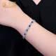 HEEKAIYI Sapphire Bracelet Sri Lanka Royal Blue Bracelet 18K Gold Diamond 520 Valentine's Day Birthday Gift for Wife Selected 3.02 carat/AIGS/Royal Blue