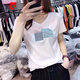 皮尔卡丹V领短袖t恤女宽松纯棉打底衫正肩上衣2025年新款夏潮半袖体恤针织 V领KC698白 M