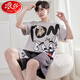 Langsha Herren Pyjamas Sommer Pure Cotton Short Sleeve Shorts Dünne niedliche Cartoon Teenager Großgröße Jungen Kleidungsanzug Daimeiya-6627 m kleiner Größe M Code (70-90jin [Jin entspricht 0,5 kg]))