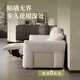 Lezhibao lazboy canapé fonctionnel salon de style crème tissu électrique zéro canapé mural de fleur vallée promenade 679 yunlanbai - trois personnes gauche électrique - 2,59 mètres