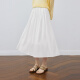 
Shifanli ('SEIFINI) Shifanli white French romantic A-line skirt 2025 summer new style navy blue popular slim and gentle fairy skirt white long skirt M