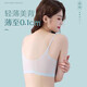 莫代尔冰丝无痕内衣女小胸聚拢凉感透气细肩带u型美背文胸罩夏季D 黑色+黄色旗舰款 4XL (建议180-200斤)