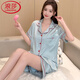 Langsha (Langsha) Pyjama de luxe léger pour les femmes en short de détection de glace d'été Silk Silk Super Cool Home Clothing New Style Deep Bean Paste Powder 3899 M (poids 80-jin [Jin est égal à 0,5 kg]))