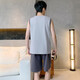 2025 new summer men's pure cotton pajamas set casual vest shorts for outdoor wear OMM13067 L