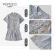 Mamimaca Momoco Boys Sommerkleidung Kinder zweiteiler Sommer Neues chinesisches zweiteiliger Set Full Print 120