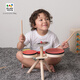 PlanToys Children's Drum Baby Music Beating Musical Instrument Toys Wooden Gift Gift 6410 6410_Drum
