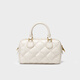 JUST STAR Waffle Boston Bag Women's 2025 New Handbag Light Luxury One-Shoulder Crossbody Bag Commuter Pillow Bag Cream White Fashion High-end Brand Birthday Gift Women
