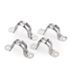 Platinum 304 stainless steel pipe clamp, horse clamp bracket, pipe buckle, hose clamp, water pipe clamp, U-shaped pipe clamp, hoop M25 (20 pcs)