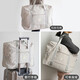 EEKIKS travel bag storage bag business trip portable clothes hand luggage bag trolley suitcase beige