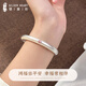 Yinyifang Chinese style silver bracelet women's ancient style 9999 sterling silver new Chinese style loach back silver bracelet packaging bracelet stacked horse hoof step blessing set [bracelet + bracelet]