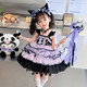 Kuromi Princess Dress Girls Summer Lolita Children's Dress Baby Girl Birthday Dress Children's Day Performance Costume Skirt 150 cm