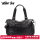 Walker Shop Reisetasche echte Leder Handtasche Business Trip Gepäckbeutel Herrenbeutel Cowide lässig große Kapazität Umhängetasche Crossbody Schwarz