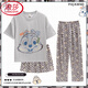 Le nouveau pyjamas de Langsha pour les femmes en été en été pur coton court à manche jade jade gui de style chien en trois pièces d'été yunduo cotton-j9901 # jeu de chiot paradis