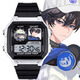 Myopole Identity Fifth Mercenary Naibu Cute Watch Student Waterproof Electronic Watch Small Square with Alarm Clock [Stylish Silver Black] D9274 Electronic Watch [Imported Movement + Extra Long Standby] Gift Box