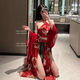 
Sexy underwear sexy Hanfu cheongsam uniform on bed seductive seductive passion set women seductive fairy suit 1049 red XXL