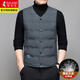 Woodpecker Down Vest Men's Light Thin Inner Wear Men's Vest Autumn and Winter Warm Vest Inner Large Size Down Vest 20850/9903 Navy Blue XL