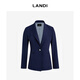 LANDI Intelligent Commuting Purple Blue Simple High-end Slim Fit Suit Jacket Women 2025 Autumn New Product Purple Blue L