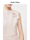 
Mandy Zhang Tulip Haute Couture Series Pink acetic acid dress for women with one-length high-end dress for women Elegant Pink Gift cloth belt M