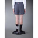 Tom Browne Herren dunkelgrau Low-twaist Mini Shorts Verstellbares Gurt Mode Casual Hosen Grau One Size 3