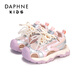 
Daphne Daphne Girls Sports Sandals 2025 Summer New Children's Shoes Single Net Breathable Casual Shoes Girls Dad Shoes Pink 32 Feet Length 19.8-20.3
