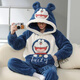 
QCDPRO Zuosu Clothing Store Coral Pajamas Winter Men's Fall and Winter Thickened Flannel Warm Cartoon Home Clothing Set 9901* Hooded Set M Small [80-90Jin [Jin equals 0.5 kg]]