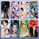 
KYODO Whalemedo Dilireba mobile phone case adapted to OPPO Huawei Apple vivoy100 Redmi K70 Xiaomi 14 Honor protective case peripheral Dilireba E15931 [Straight side white] Leave an order message mobile phone model