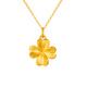 Gold and Silver Gold Pendant for Women Lucky Four-Leaf Clover 999 Pure Gold Necklace Pendant Goddess' Day Gift for Girlfriend Four-leaf Clover (If the weight is more, the less will be replenished) About 0.3g